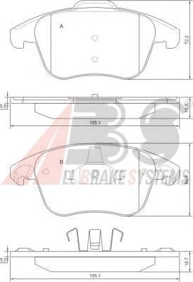 Тормозные колодки A.B.S. 37599