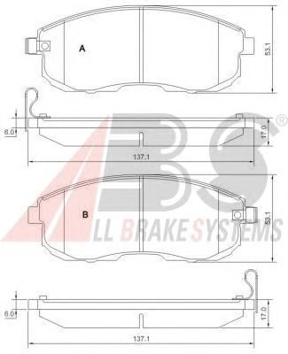 Тормозные колодки A.B.S. 37648