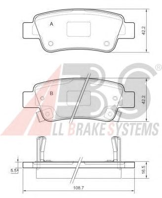Тормозные колодки A.B.S. 37651