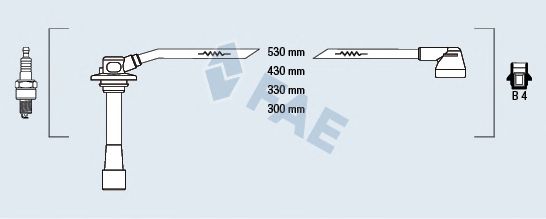 Комплект високовольтних проводів FAE 83262
