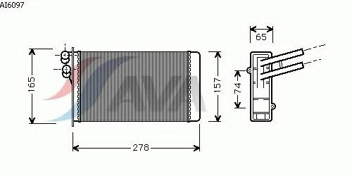 Радиатор отопителя AVA QUALITY COOLING AI6097