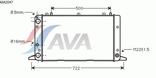 Радиатор, охлаждение двигателя AVA QUALITY COOLING AIA2047