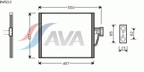 Радиатор кондиционера AVA QUALITY COOLING BW5213