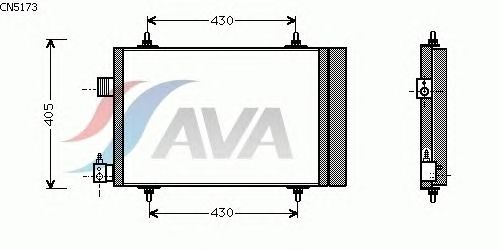 Радиатор кондиционера AVA QUALITY COOLING CN5173