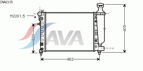 Радиатор, охлаждение двигателя AVA QUALITY COOLING CNA2115