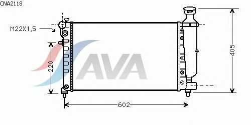 Радіатор, охолодження двигуна AVA QUALITY COOLING CNA2118