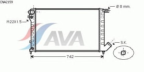 Радиатор, охлаждение двигателя AVA QUALITY COOLING CNA2159