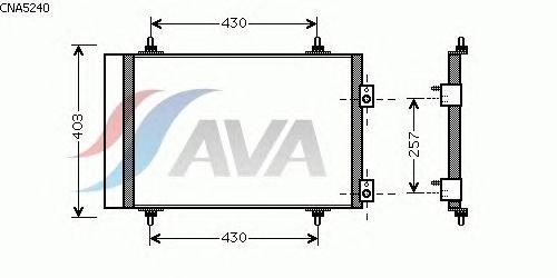 Радиатор кондиционера AVA QUALITY COOLING CNA5240