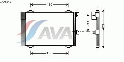 Радиатор кондиционера AVA QUALITY COOLING CNA5241