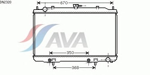 Радиатор, охлаждение двигателя AVA QUALITY COOLING DN2320