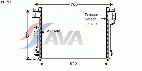Радиатор кондиционера AVA QUALITY COOLING DN5299