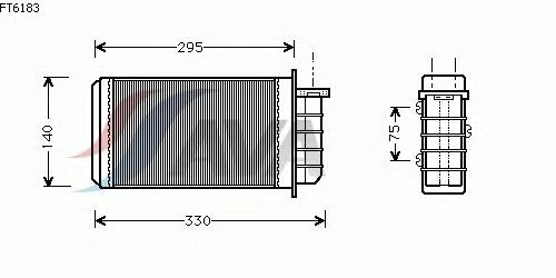 Радиатор отопителя AVA QUALITY COOLING FT6183