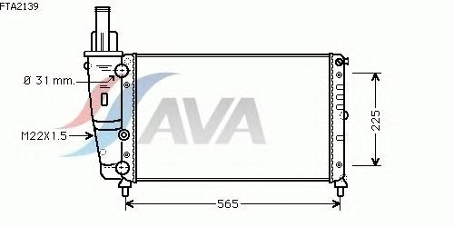 Радиатор, охлаждение двигателя AVA QUALITY COOLING FTA2139