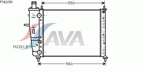 Радиатор, охлаждение двигателя AVA QUALITY COOLING FTA2159