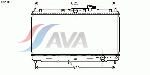 Радиатор, охлаждение двигателя AVA QUALITY COOLING HD2010