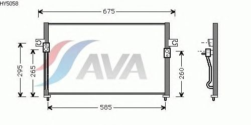 Радиатор кондиционера AVA QUALITY COOLING HY5058