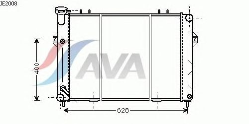Радиатор, охлаждение двигателя AVA QUALITY COOLING JE2008