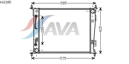 Радиатор, охлаждение двигателя AVA QUALITY COOLING KA2185