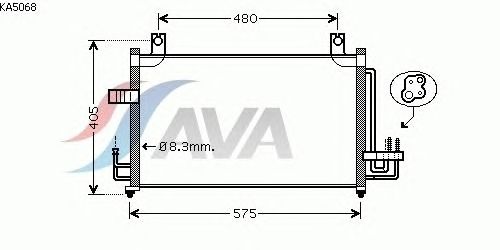 Радиатор кондиционера AVA QUALITY COOLING KA5068