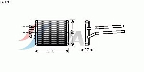 Радиатор отопителя AVA QUALITY COOLING KA6095