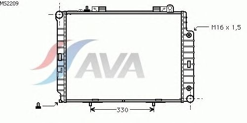 Радиатор, охлаждение двигателя AVA QUALITY COOLING MS2209