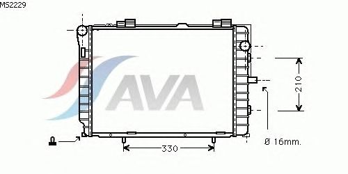 Радиатор, охлаждение двигателя AVA QUALITY COOLING MS2229