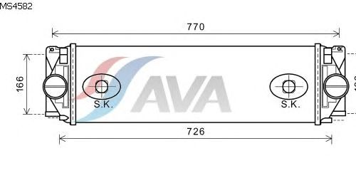 Интеркулер AVA QUALITY COOLING MS4582