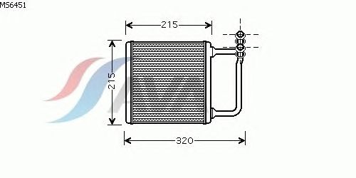 Радиатор отопителя AVA QUALITY COOLING MS6451