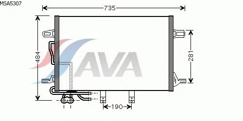 Радіатор кондиціонера AVA QUALITY COOLING MSA5307