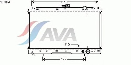 Радіатор, охолодження двигуна AVA QUALITY COOLING MT2043