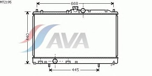 Радиатор, охлаждение двигателя AVA QUALITY COOLING MT2195