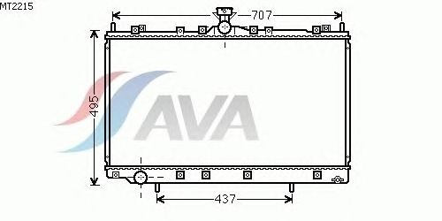 Радиатор, охлаждение двигателя AVA QUALITY COOLING MT2215