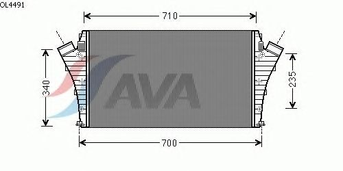 Интеркулер AVA QUALITY COOLING OL4491