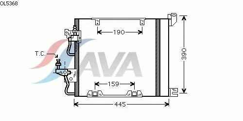 Радиатор кондиционера AVA QUALITY COOLING OL5368