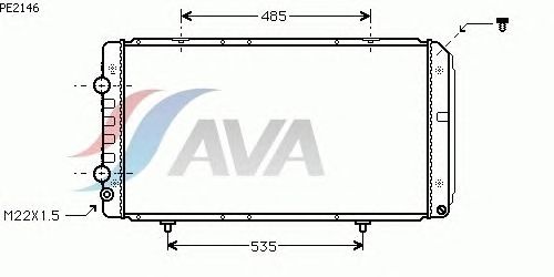 Радиатор, охлаждение двигателя AVA QUALITY COOLING PE2146