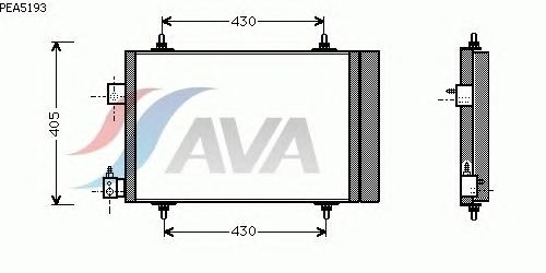 Радиатор кондиционера AVA QUALITY COOLING PEA5193