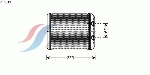 Радиатор отопителя AVA QUALITY COOLING RT6343