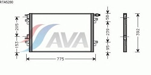 Радиатор кондиционера AVA QUALITY COOLING RTA5280