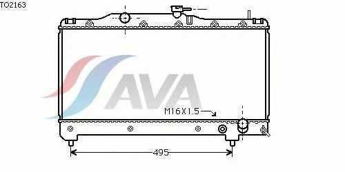 Радиатор, охлаждение двигателя AVA QUALITY COOLING TO2163