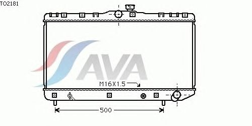 Радіатор, охолодження двигуна AVA QUALITY COOLING TO2181