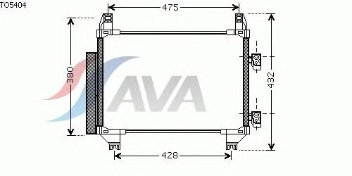 Радиатор кондиционера AVA QUALITY COOLING TO5404