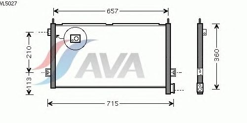 Радіатор кондиціонера AVA QUALITY COOLING VL5027