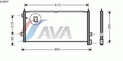 Радиатор кондиционера AVA QUALITY COOLING VL5047