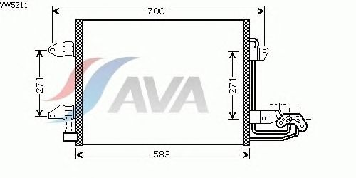 Радиатор кондиционера AVA QUALITY COOLING VW5211