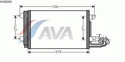 Радиатор кондиционера AVA QUALITY COOLING VWA5269