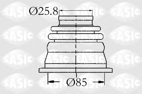 Комплект пыльника ШРУСа SASIC 4003408