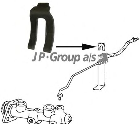 Кронштейн тормозного шланга JP GROUP 8161650100