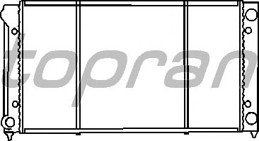 Радиатор, охлаждение двигателя TOPRAN 103 445