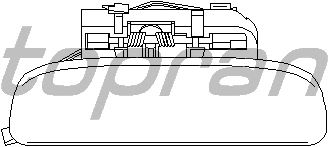 Ручка двери TOPRAN 721 720