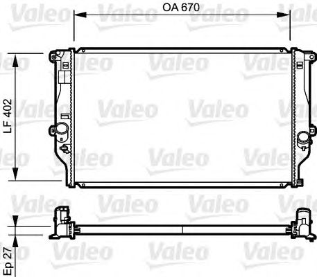 Радиатор, охлаждение двигателя VALEO 735216